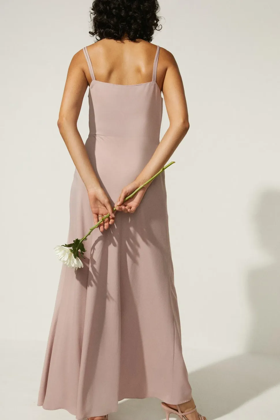 Cowl Double Strap Midi Dress