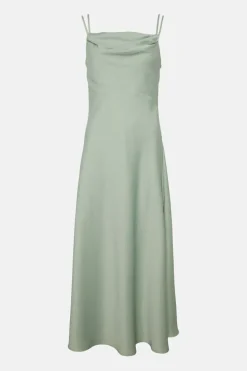 Cowl Double Strap Midi Dress