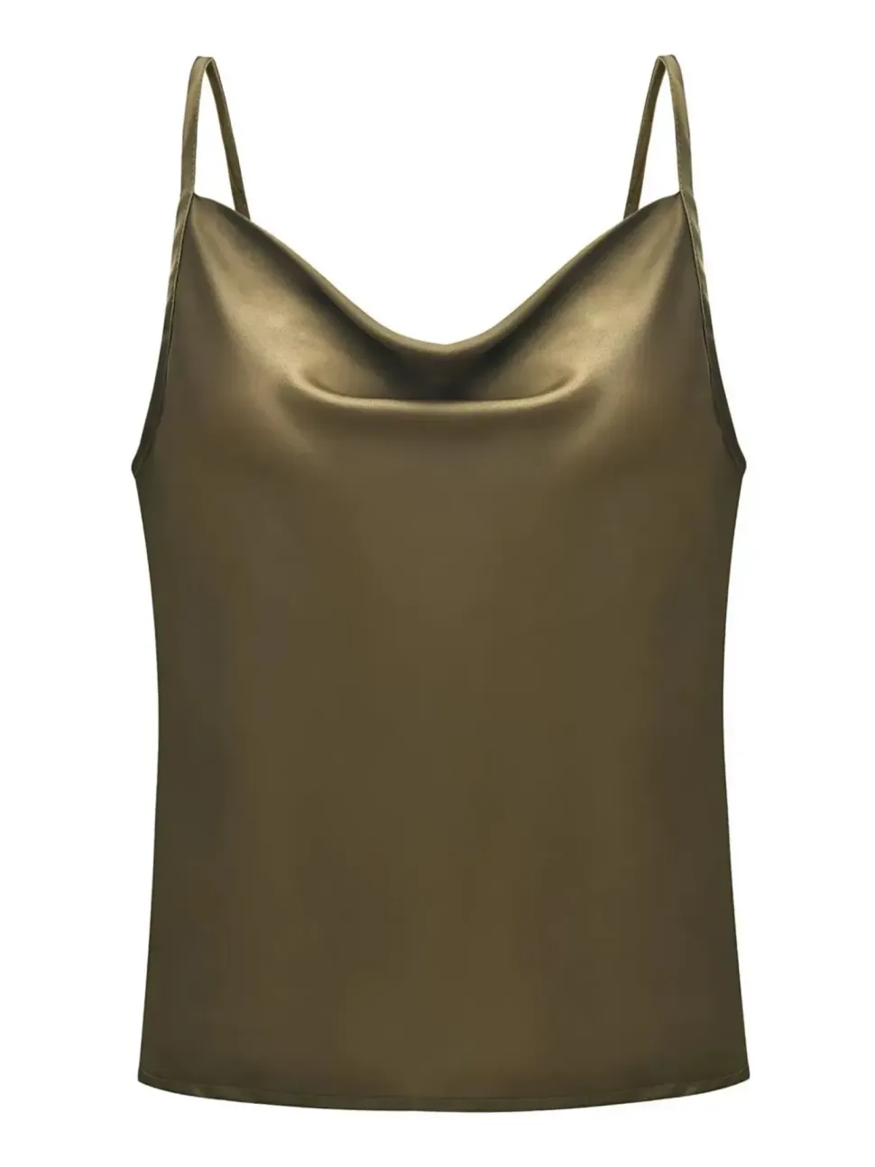 Cowl Neck Cami Top in Khaki