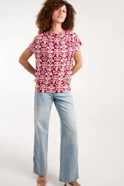 Cowl Neck Deep Hem Top