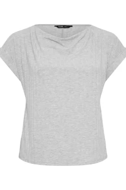 Cowl Neck Ribbed Top