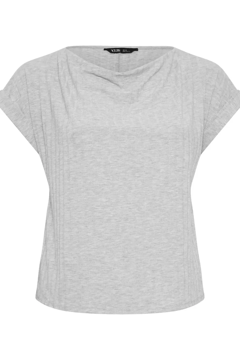 Cowl Neck Ribbed Top