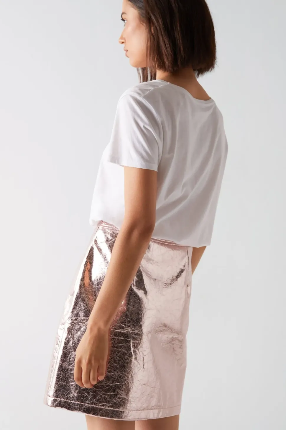 Crackle Faux Leather Pelmet Skirt