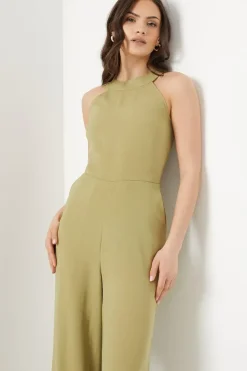 Crepe Halterneck Jumpsuit
