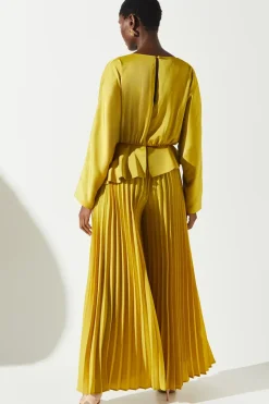 Crepe Pleated Jumpsuit