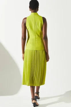 Crepe Pleat Skirt 2 in 1 Dress