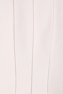 Crepe Tailored Jacket With Piped Seams