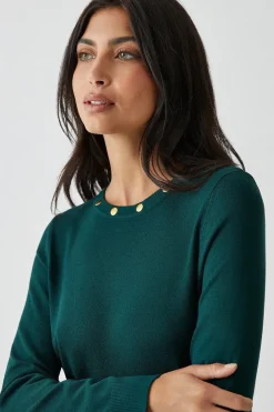 Crew Button Detail Jumper