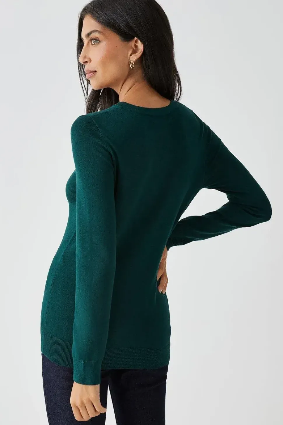 Crew Button Detail Jumper