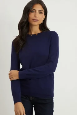 Crew Button Detail Jumper