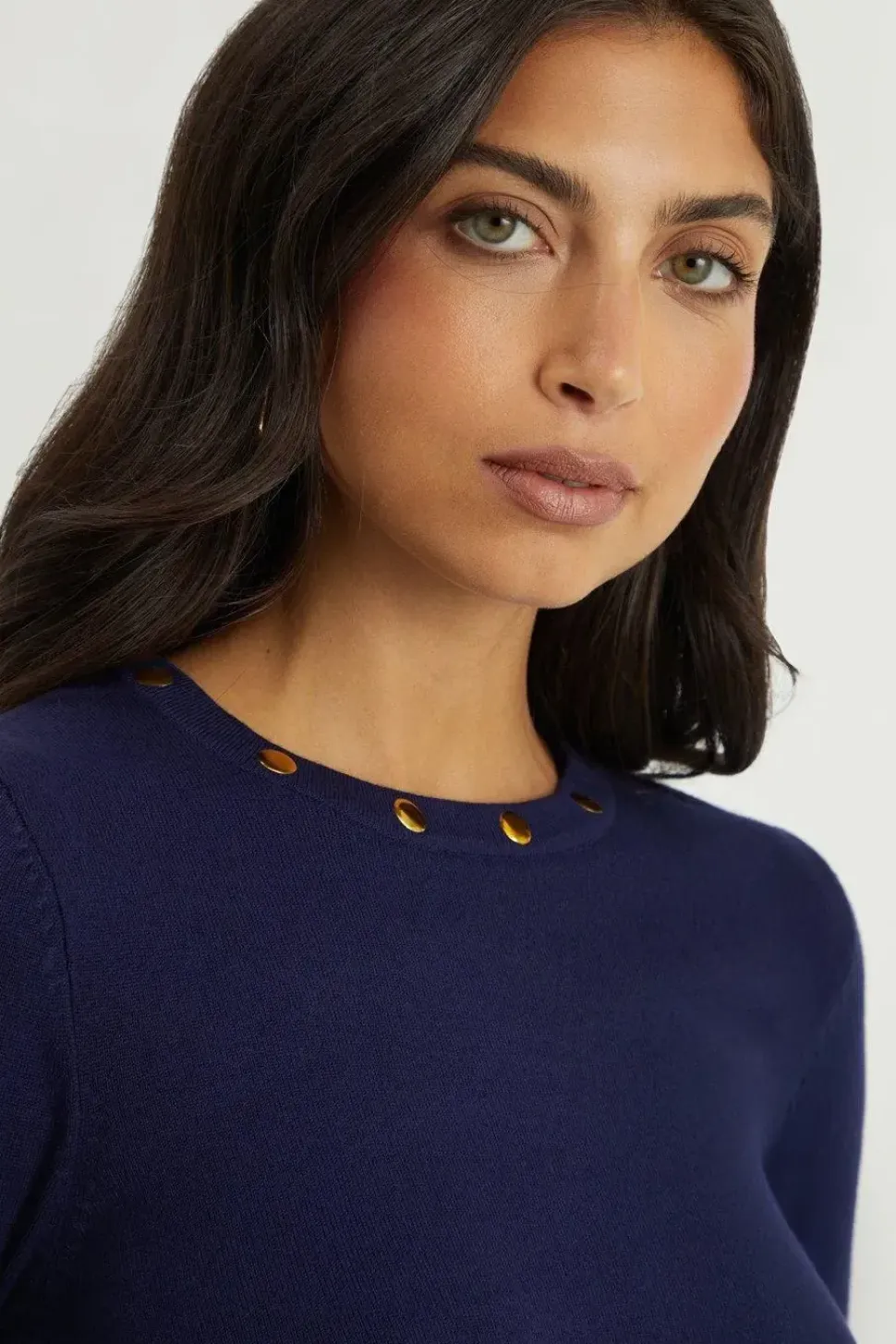 Crew Button Detail Jumper