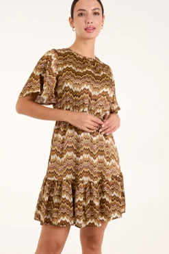 Crew Neck Mini Dress