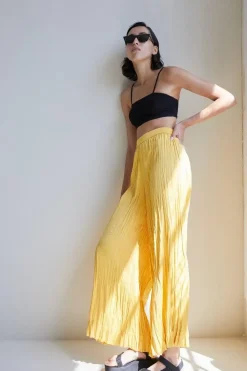 Crinkled Satin Wide Leg Trouser Coord