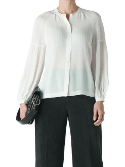 Cristen Stripe Blouse-Plain