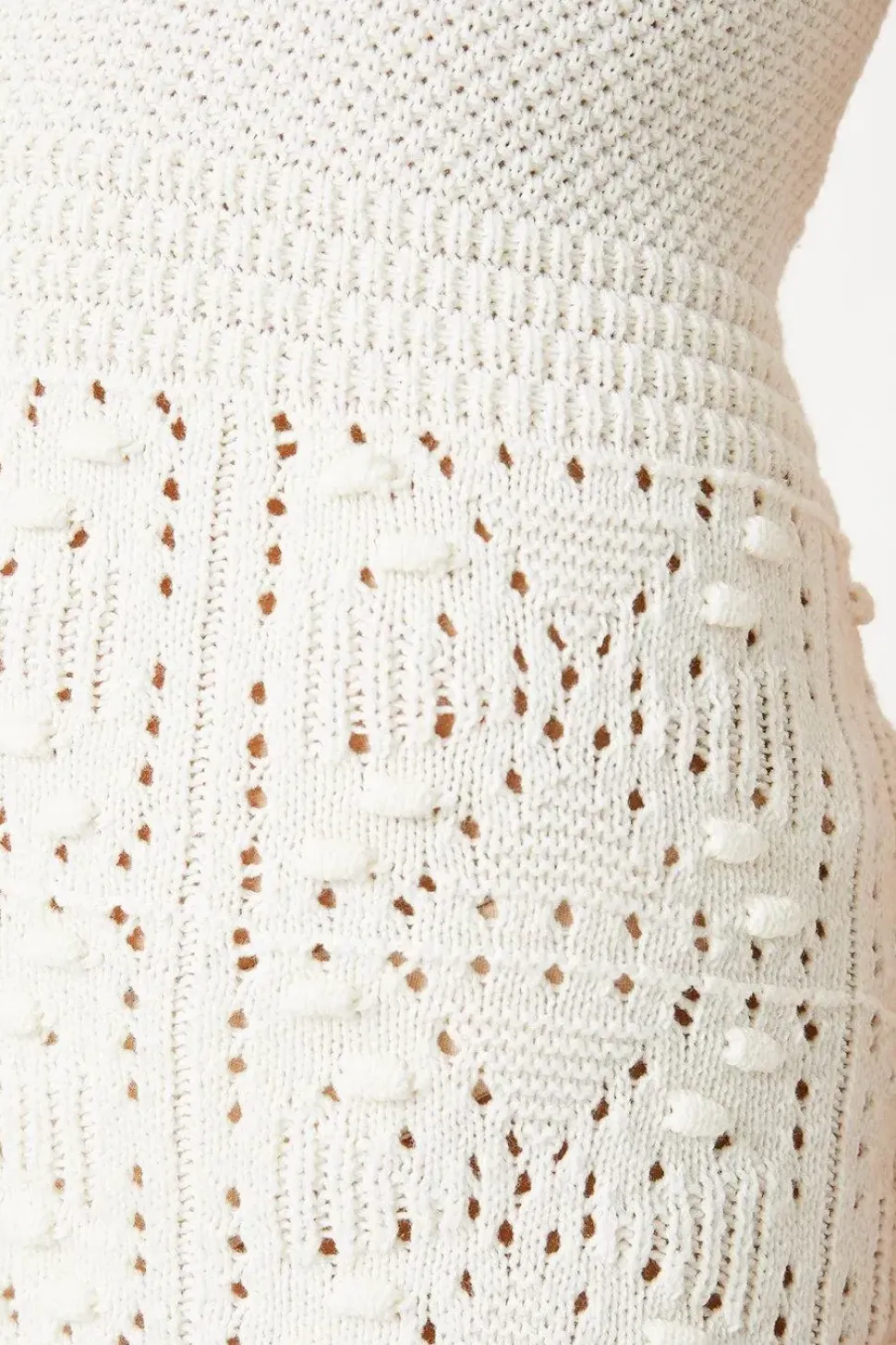 Crochet Stitch Detail Mini Dress