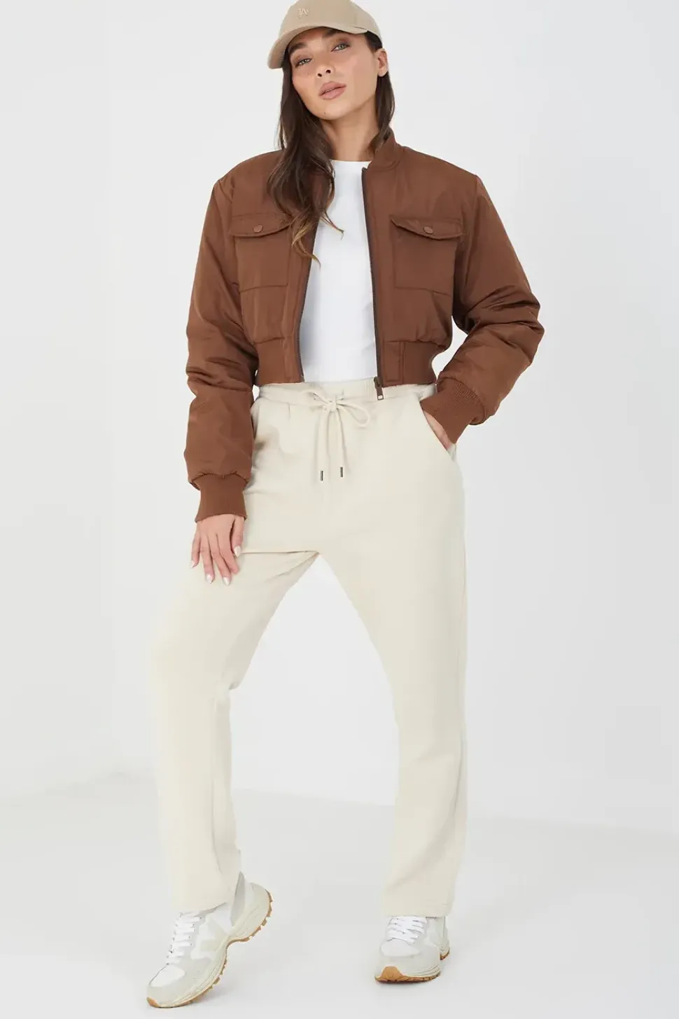 Cropped Bomber Jacket