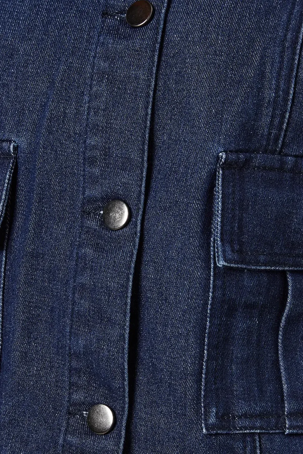 Cropped Collarless Jacket