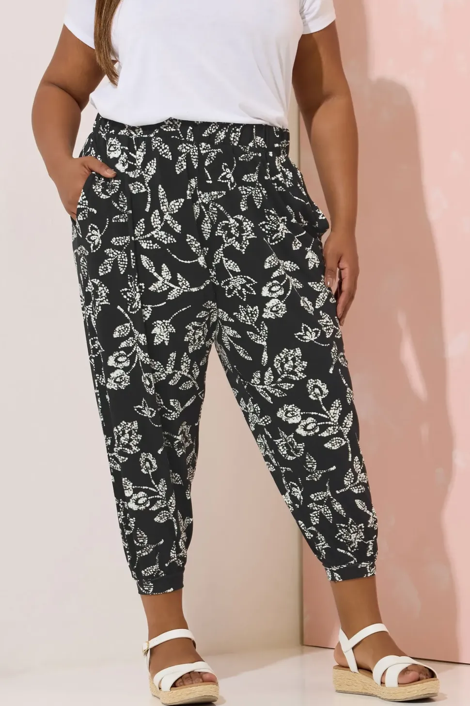 Cropped Harem Trousers
