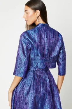 Cropped Jacquard Jacket