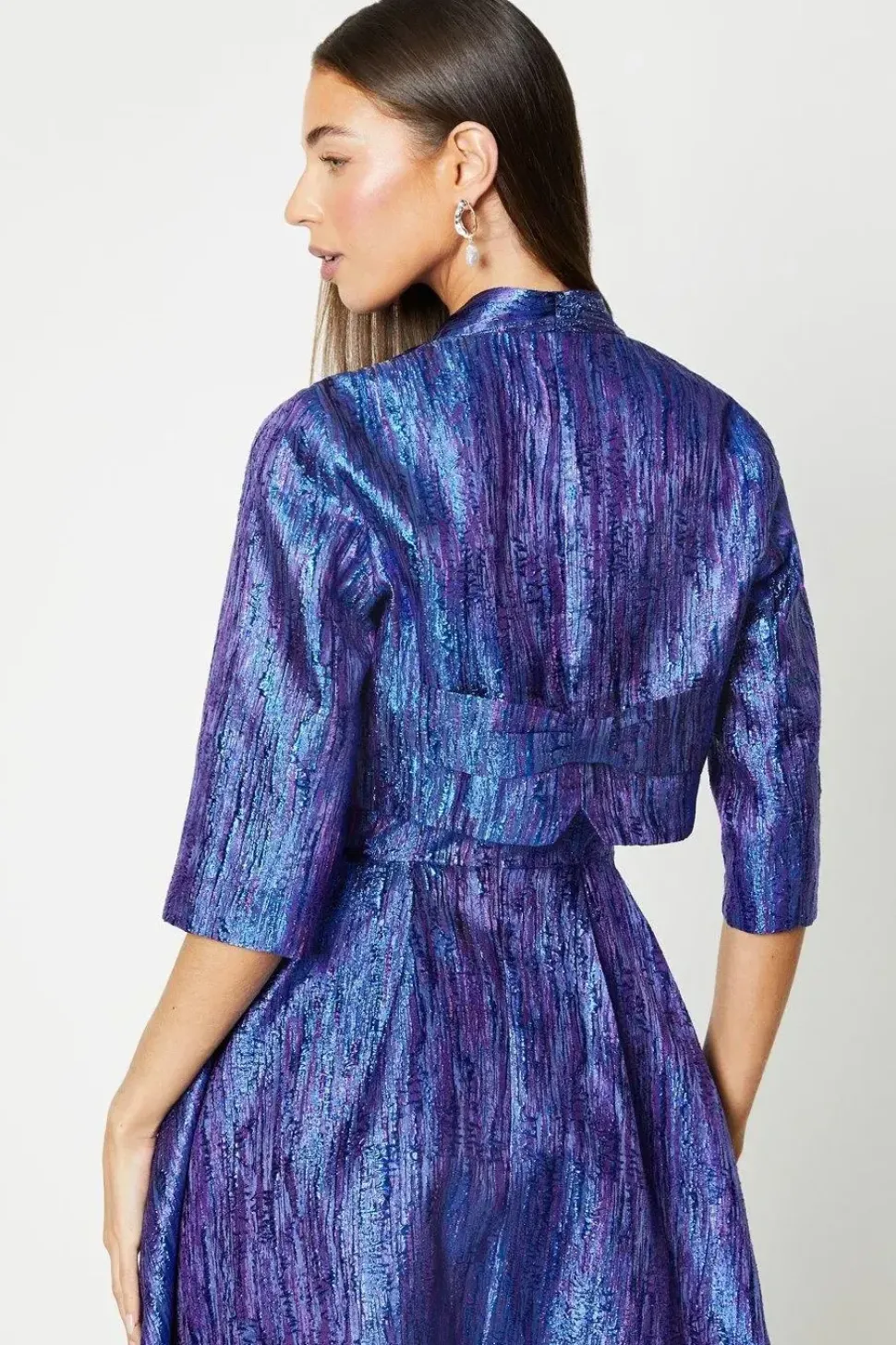 Cropped Jacquard Jacket