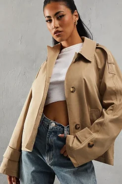 Cropped Length Trench Coat