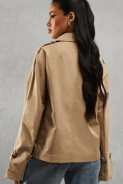 Cropped Length Trench Coat