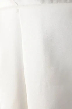 Cross Back Twill Ecru Maxi Dress