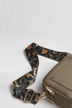 Crossbody Bag with Dark Leopard Strap