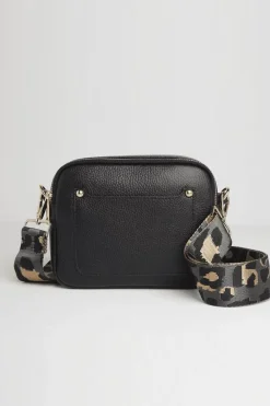 Crossbody Bag with Dark Leopard Strap