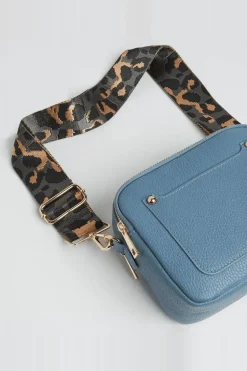 Crossbody Bag with Dark Leopard Strap