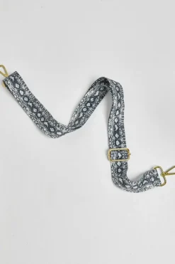 Crossbody Bag With Snake Print Strap
