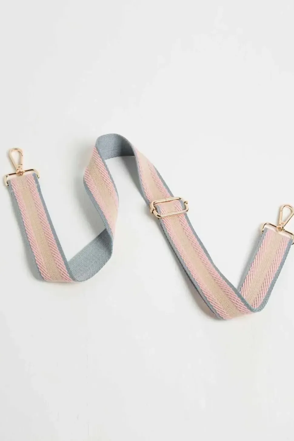 Crossbody Strap Pink Pastel Stripes
