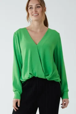 Crossover Woven Plain Blouse