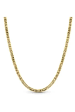 14Ct Gold Plated Sterling Silver 925 Oval Chain Necklace