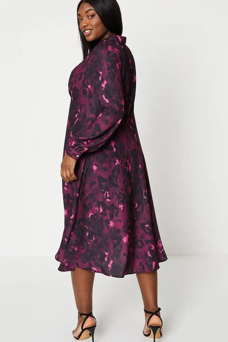 Curve Abstract Shirt Dress