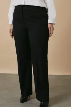 Curve Black Smart Bootcut Leg Trousers