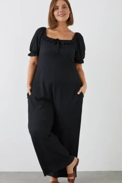 Curve Black Square Neck Jumpsuit