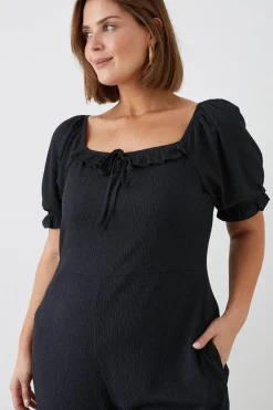 Curve Black Square Neck Jumpsuit