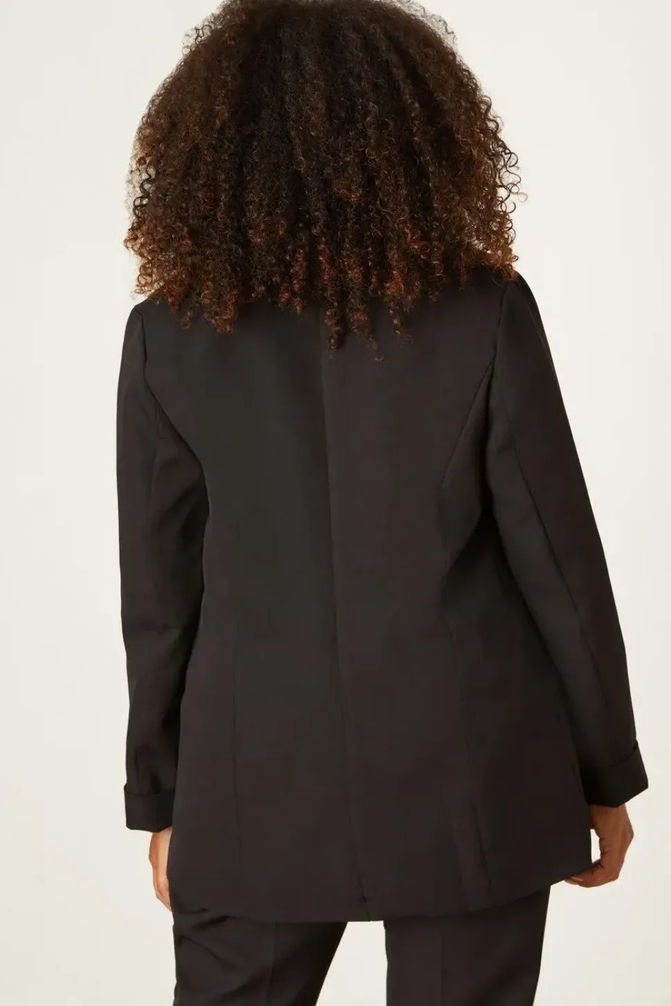 Curve Black Turn Back Cuff Blazer