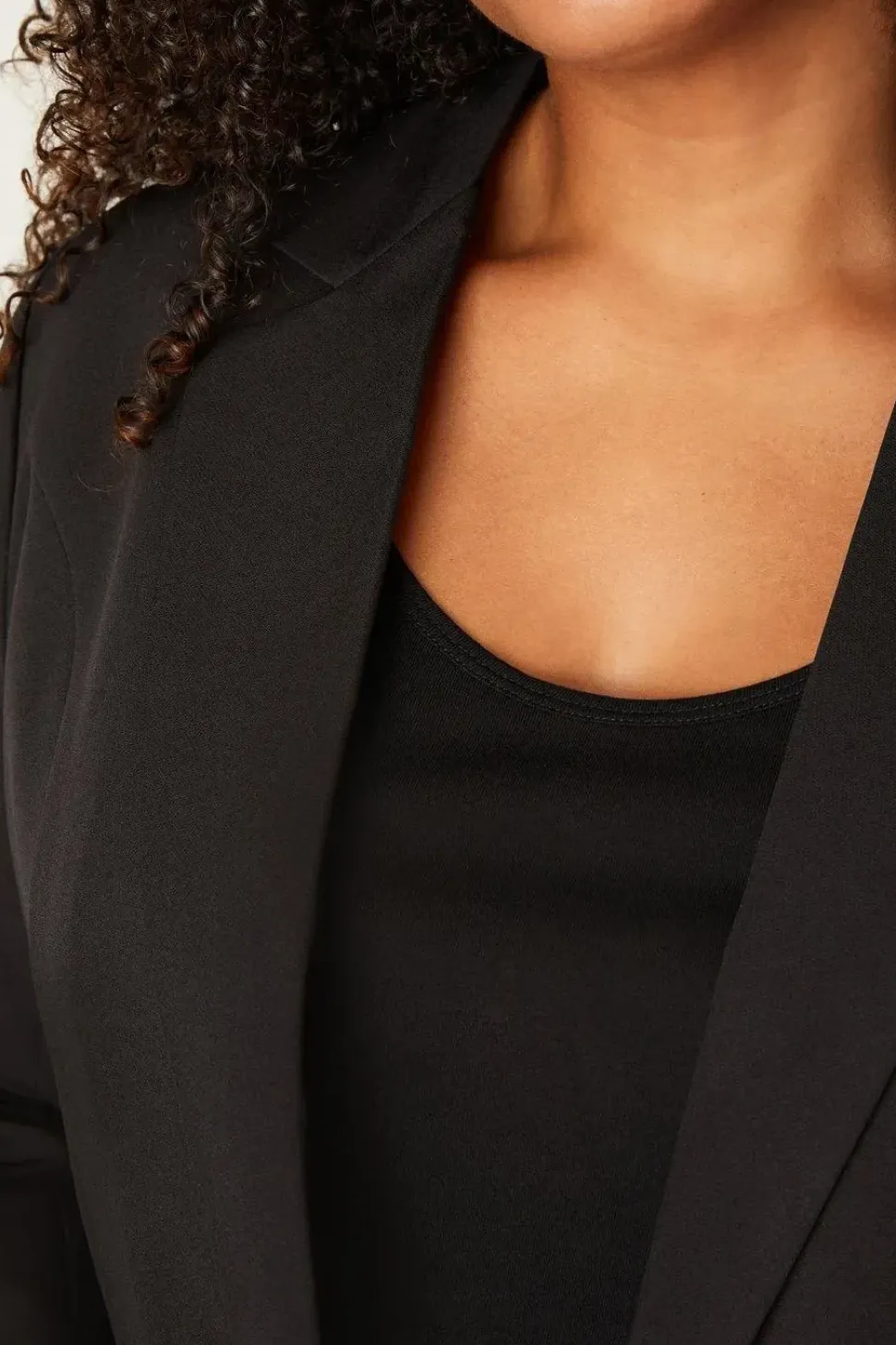 Curve Black Turn Back Cuff Blazer