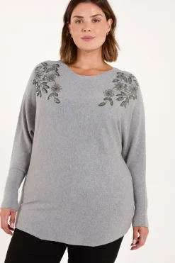 Curve Embellished Shoulder Jumper