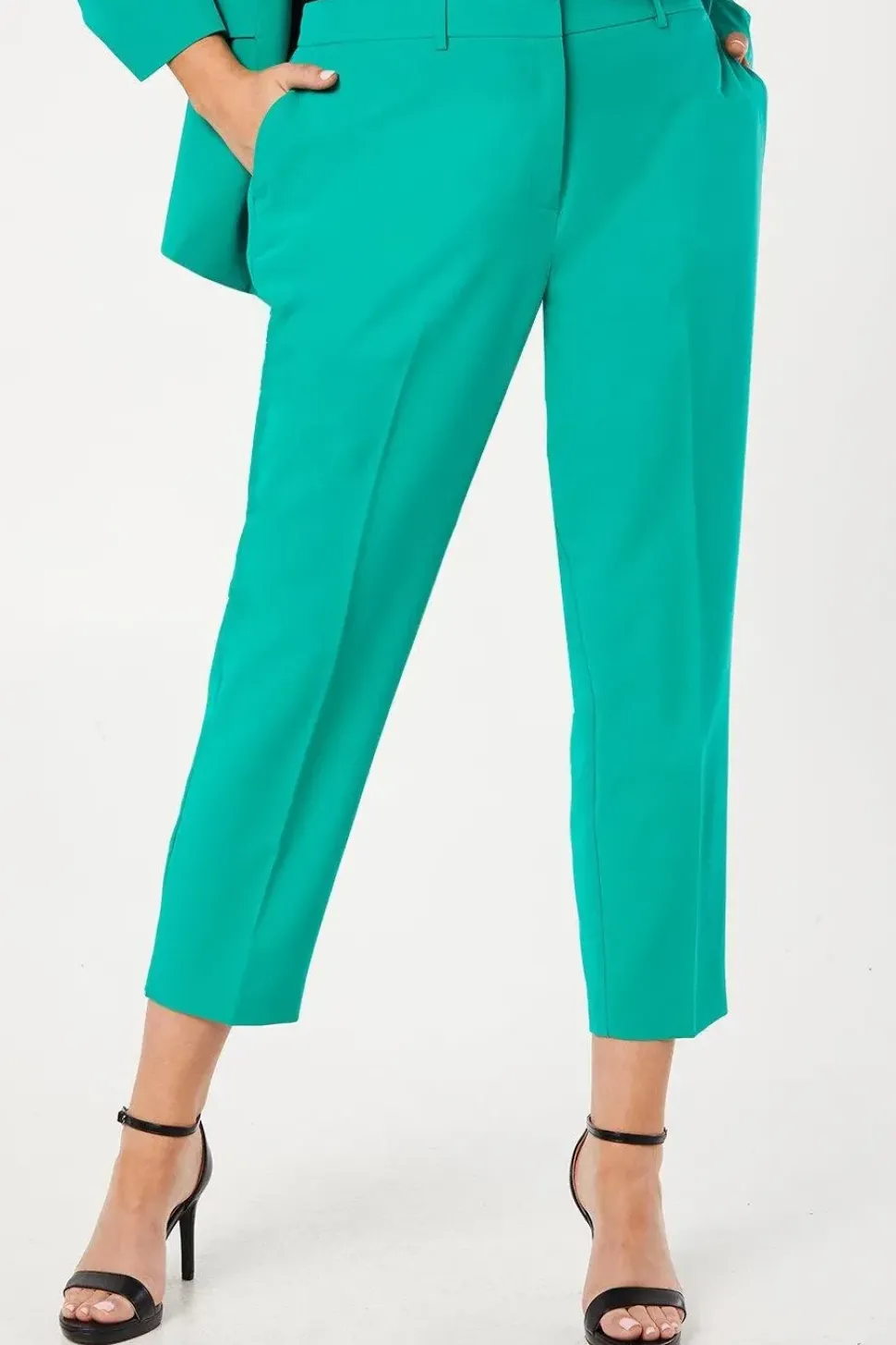 Curve Green Ankle Grazer Trouser