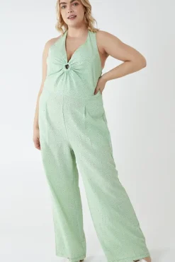 Curve Halterneck Culotte Jumpsuit