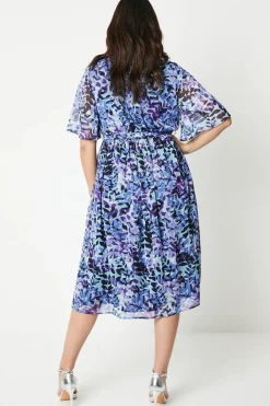 Curve Kimono Sleeve Hi Lo Wrap Dress