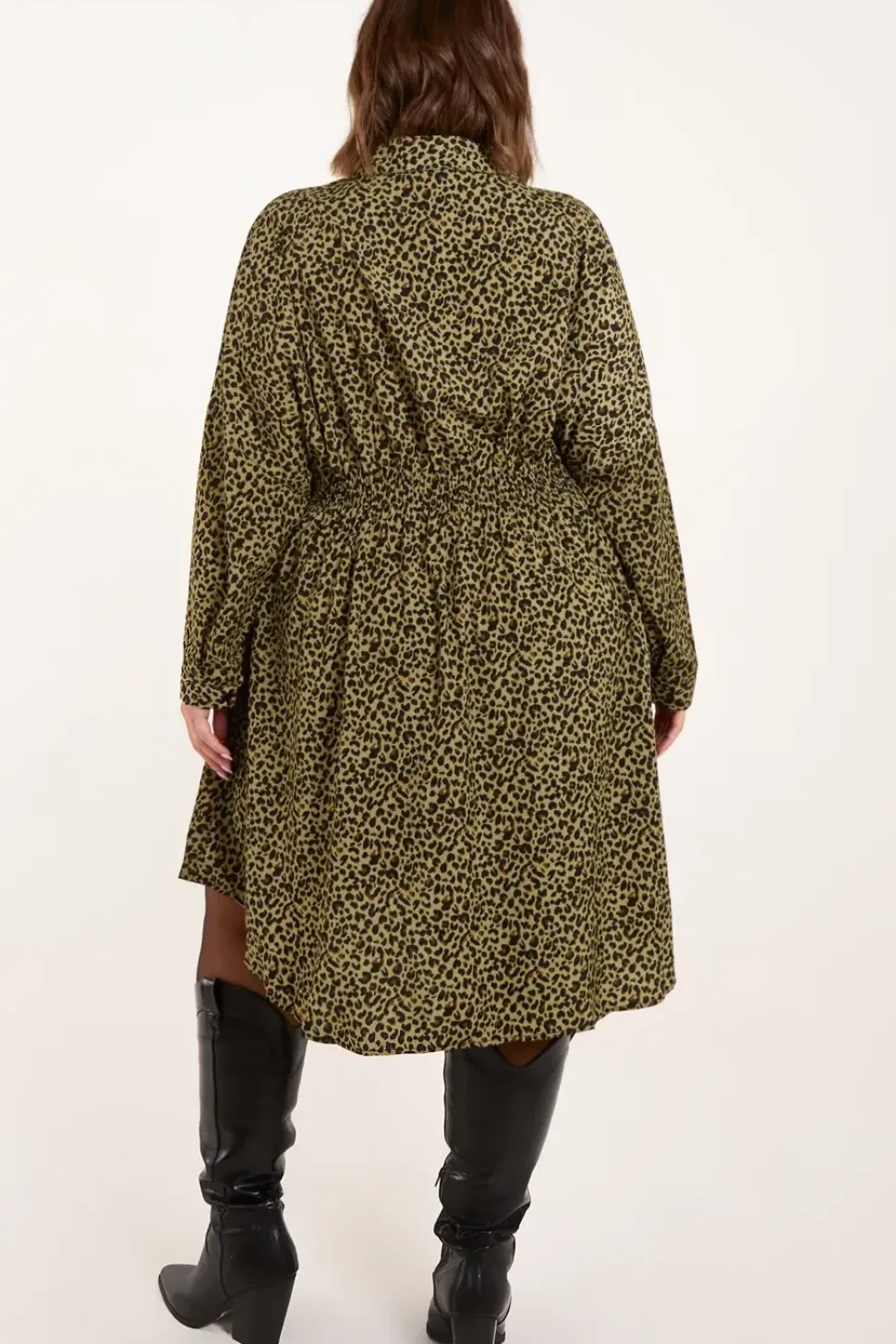 Curve Leopard Shirt Dress