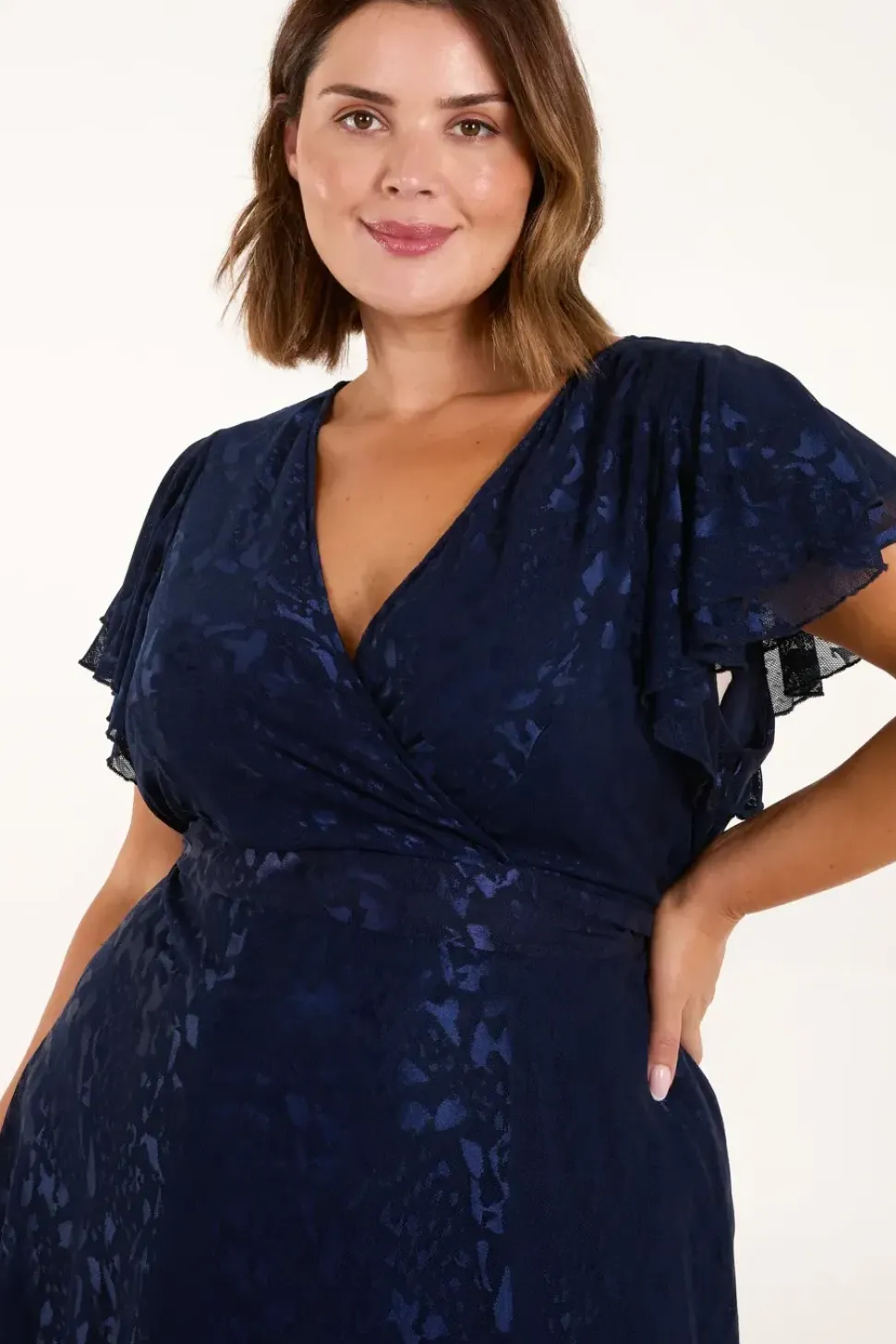 Curve Mesh Wrap Dress