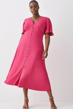 Curve Premium Crepe Midi Tea Dress