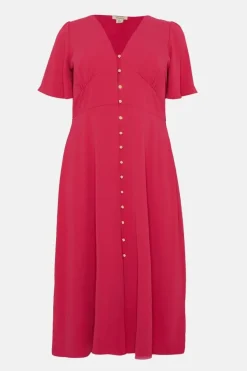Curve Premium Crepe Midi Tea Dress
