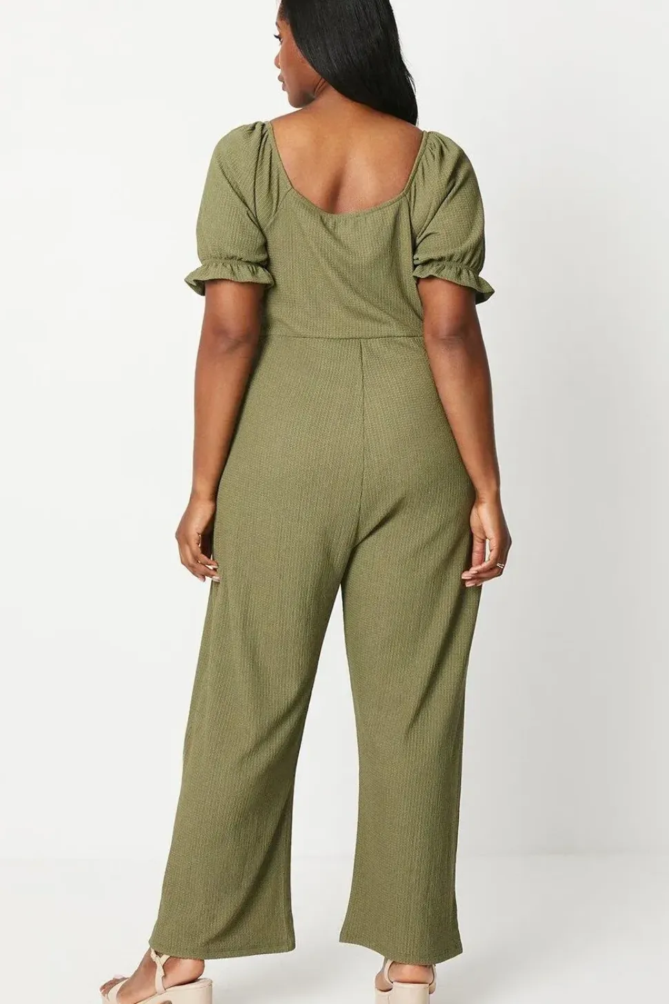Curve Ruffle Neck Jumpsuit