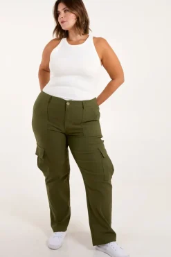 Curve Straight Leg Pocket Detail Cargo Joggers